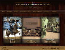 Tablet Screenshot of matthewrobertsstables.com